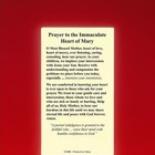 Prayer to the Immaculate Heart of Mary Holy Prayer Card Catholic — photo 2