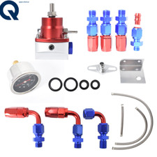Universal Red Adjustable Fuel Pressure Regulator Kit 100psi Guage An6 Fitting Universal Red Adjustable Fuel Pressure Regulator Kit 100psi Guage An6 Fitting