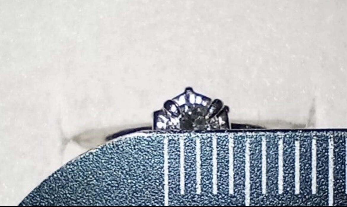 14k Solid White Gold Solitaire Round Diamond Enga… - image 7