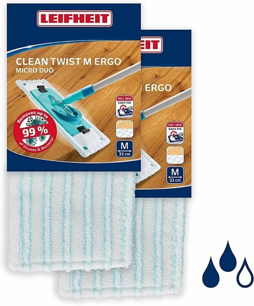 Leifheit 2Er Set Wischbezug Clean Twist M Ergo Micro Duo-image
