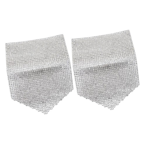 Patchs adhésifs thermofusibles en strass, 2 pièces, appliqués pour sacs