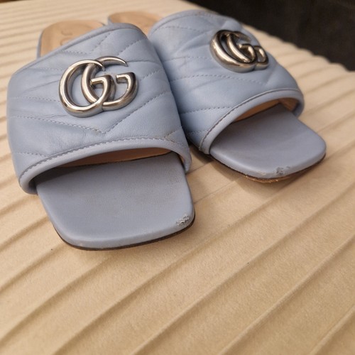Gucci Damenschuhe Sandalen 37 Leder Blau Original , Top!!! - Bild 5 von 10