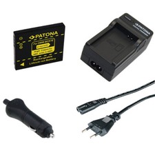 Batteria Patona + caricabatteria casa/auto per Panasonic Lumix DMC-S5,DMC-SZ1