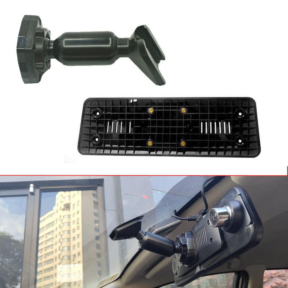 Interior Rear View Mirror Back Plate Panel + Bracket for Car DVR Instead Strap - Image 3 of 4