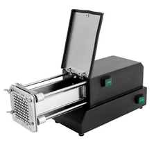 French Fry Cutter Electric Stainless Steel W/ 2 Blades For Commercial, Home