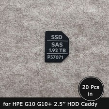 20pcs of P37071 1.92TB SAS SSD caddy label sticker for HP G10 G11 2.5'' tray