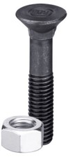 Tornillo de arado DIN608 M12x1,75x70 y tuerca hexagonal