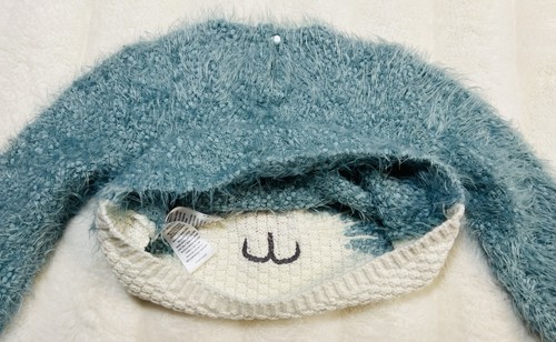 Boutique weicher flauschiger aquamariner Pullover Pulli Häschengesicht Kleinkind Größe 12 Monate * gebraucht, in einwandfreiem Zustand * - Bild 10 von 10