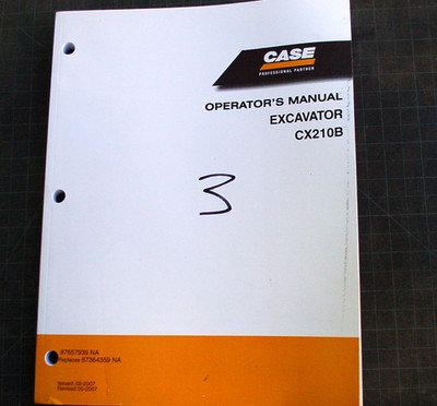 CASE CX210B Crawler Excavator Owner Operator Maintenance Manual GUIDE book 2007