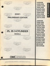 2001 Johnson 25, 35 3-Cylinder Outboard Motor Service Manual Preliminary Edition