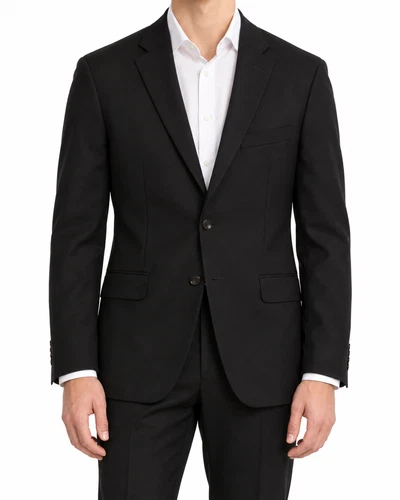 SUITSUPPLY Men Blazer Sienna Single Breasted UK38L Black 150'S Wool Notch Lapel - product listing photo