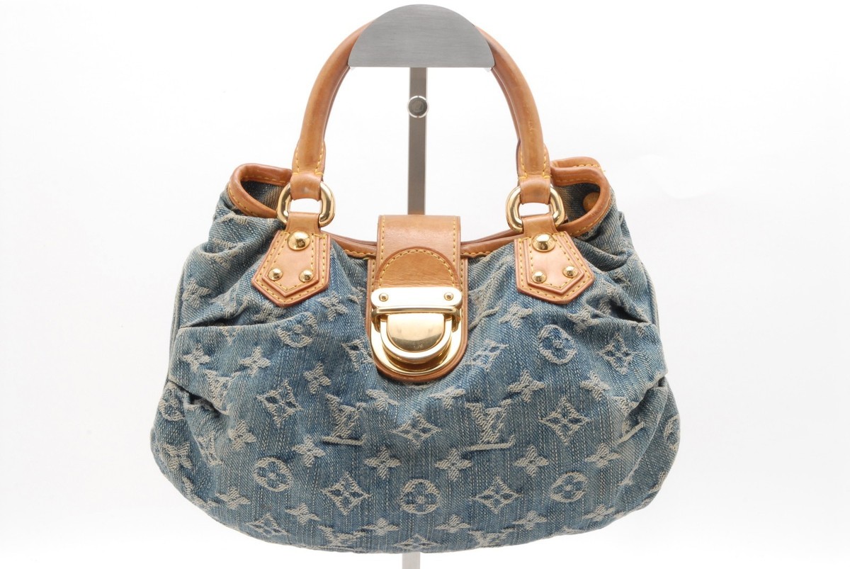 LOUIS VUITTON Monogram Denim Hand Bag Pretty LV | eBay
