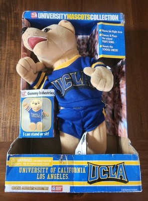 New In Box Gemmy UCLA Bruin Bear University Mascot Animated Toy Plush 2001