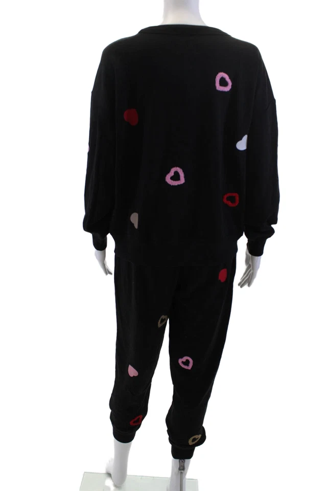 Sudadera Pullover Lou & Grey Mujer Negra Cuello Redondo Cordón Corazón Talla S Foto 4 de 4