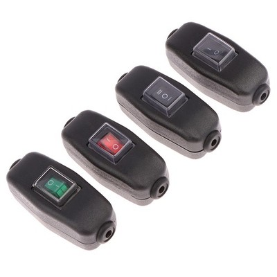 Inline Cord Switch Waterproof AC250V 10A 2-pin 3-pin  On/Off LED Indicator