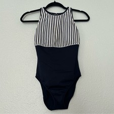 Vintage 90s Cole of California Swimsuit Women's 6 Blue Striped