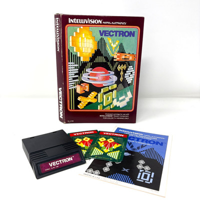 Vectron (Intellivision) Original Game, Manual & Overlays CIB Complete