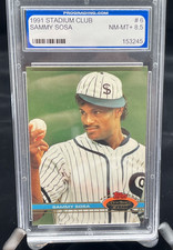 1991 Topps Stadium Club Sammy Sosa #6 PGS 8.5 SEE