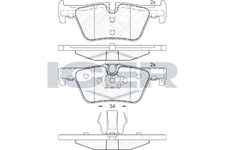 Bremsbelagsatz Hinten Bosch-System für BMW F20 F21 F45 F23 F22 F87 F44 ab 11->