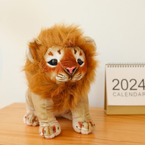 Plush Doll Simulation Lion Plush Toys Simulation Lion Plush Toy Room Decor - Picture 3 of 13
