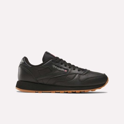 Reebok Classic Leather Mens Running Shoes Sneakers Size 11 Black Gum GY0954