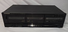 Pioneer CT-W300 Dual Cassette Deck Needs Rubber Band Installed Works Otherwise