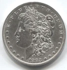 1883 - MORGAN SILVER DOLLAR - 90% SILVER - AU -LOT # 177
