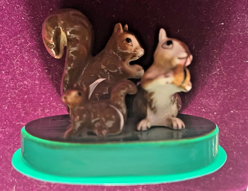 Vintage Ceramic Squirrel Family Momma Poppa and Baby Made in Japan