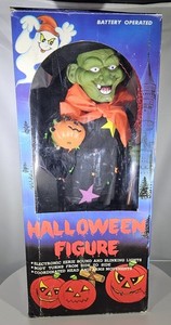 Vintage Halloween Holiday Creations Animated Rotating Witch Flashing Eyes Cackle