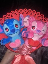 Disney Lilo Stitch Stitch Angel Valentine Plush Bouquet Set