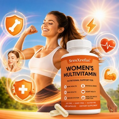 Frauen Komplettes Multivitamin für Knochen,Herz,Immunsystem&Energie 30 120 Kaps
