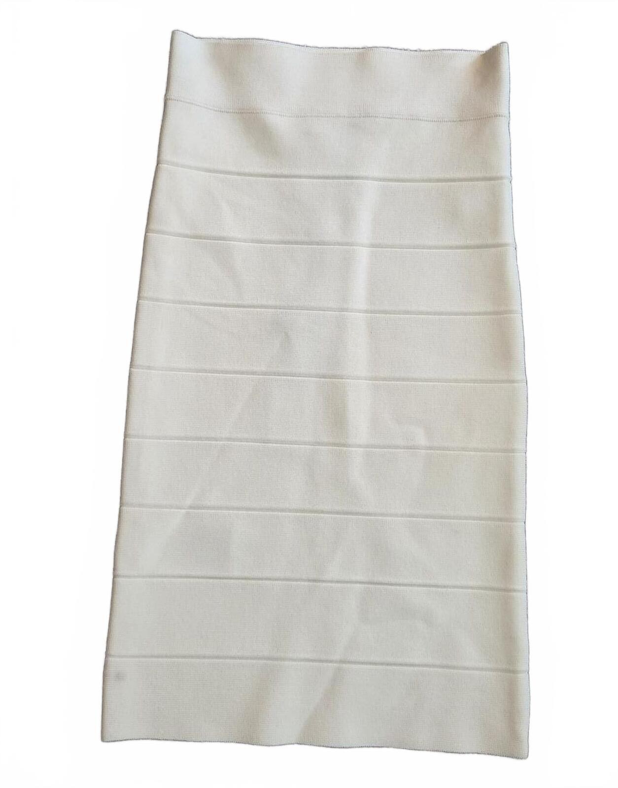 BCBGMAXAZRIA White Bandage Pencil Skirt XXS
