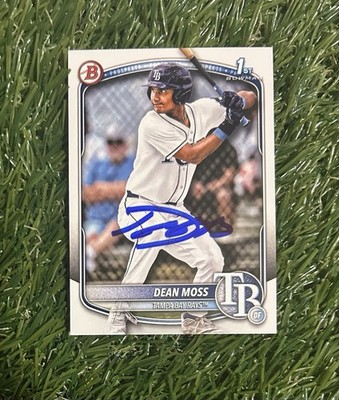 2025 Bowman Draft Dean Moss 1st Paper IP Autograph Tampa Bay Rays Proof Qty
