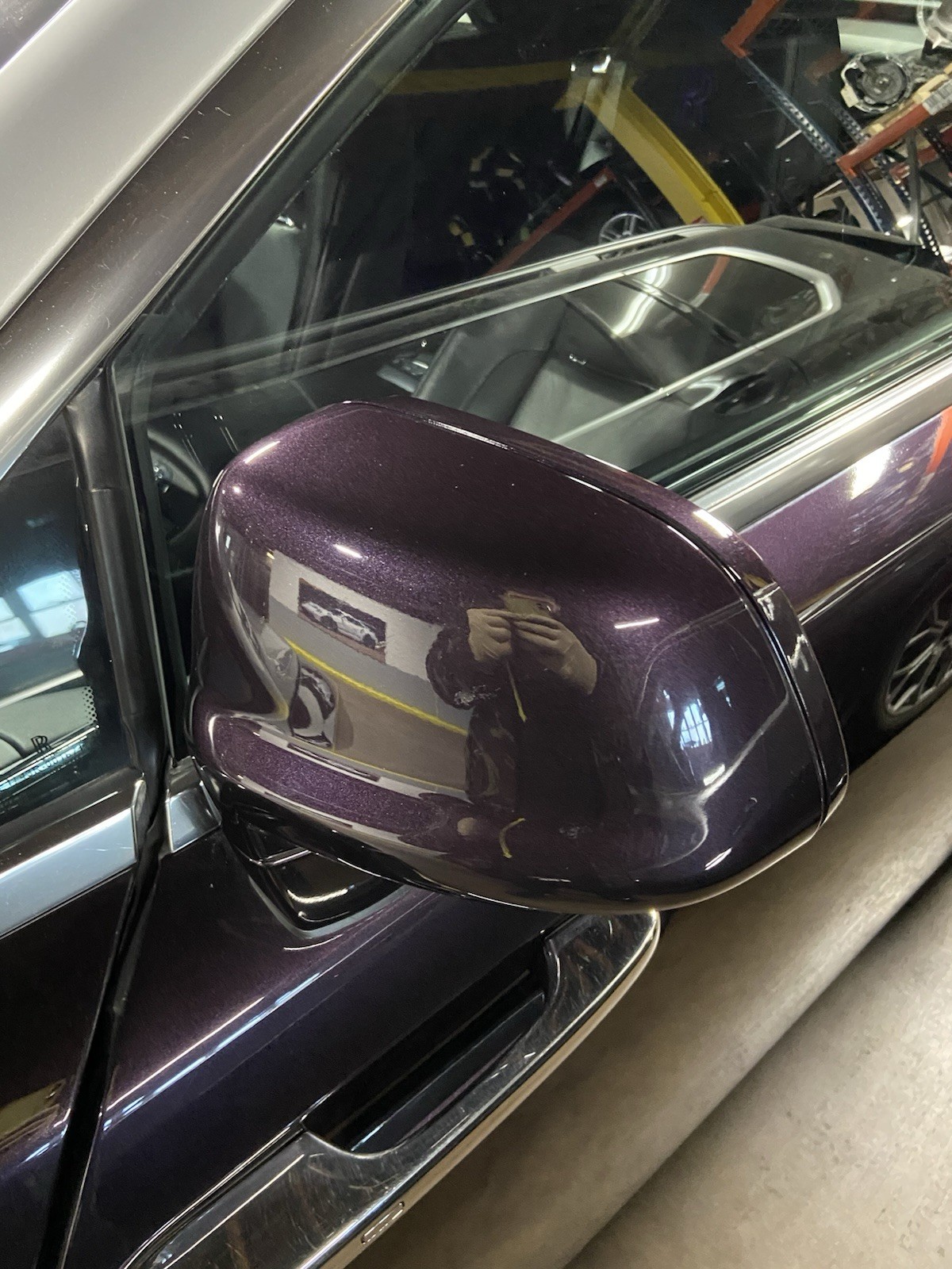 2017-2023 Rolls Royce Dawn Front Left Door Mirror Purple R95 OEM *NOTE*