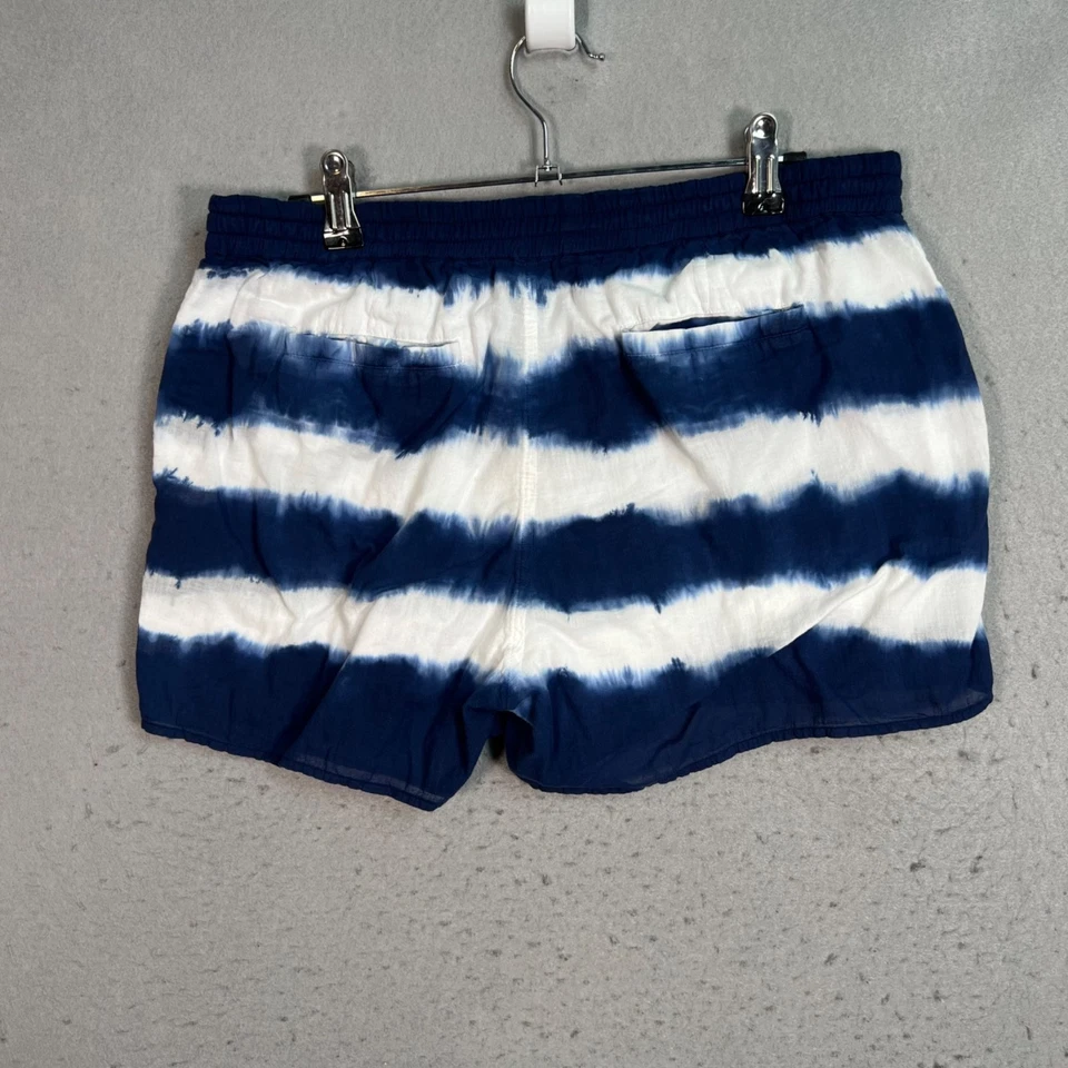 Pantalones cortos Polo Ralph Lauren de algodón tie-dye para mujer talla 2 azul y blanco Foto 2 de 4