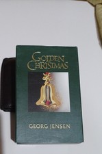 2001 GEORG JENSEN Christmas Holiday Golden Ornament Glocke mit Weihnachtsstern mit Box