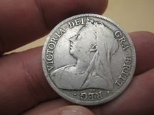 COINS BULLION HALF CROWN 1898 Old Head Queen Victoria 925 Silver Pre 1920 BG #1