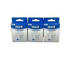 Oral-B Threader Floss 30ct/Box - 120 Total Count (3 Packages) NEW