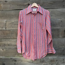 Vintage Kent Collection by Arrow Striped Button Down Shirt 70s USA