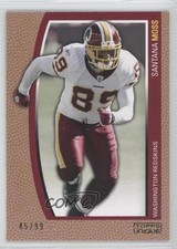 2009 Topps Unique Bronze Select 45/99 Santana Moss #148 0a1