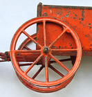 Victorian Child's Toy Tin/Metal Horse & Wagon-Primitive Antique Painted Buggy — photo 9