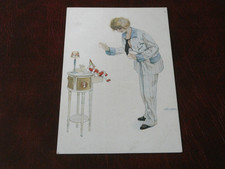 ORIGINAL  LEO FONTAN SIGNED ART NOUVEAU GLAMOUR RISQUE POSTCARD - PUPPET.