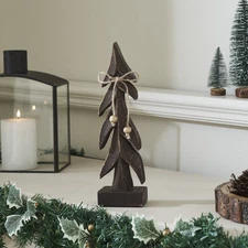 Festive Boughs Dark Wooden Tree 11x3x2 VHC Brands