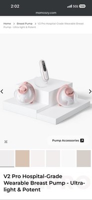 Momcozy V2 Pro Hospital-Grade Double Electric Breast Pump Hands-free Quiet