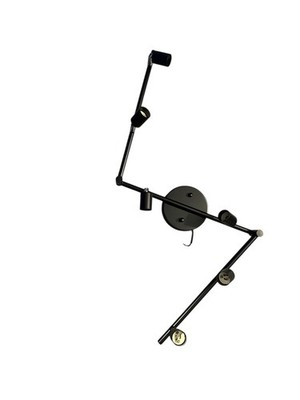 Adjustable Ceiling Track Lighting (GU10 Sockets). Color: Black