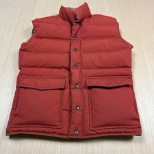 Vintage 70s Goose Down Parka Jacket Ski Daddle Reversible men's Small rust beige