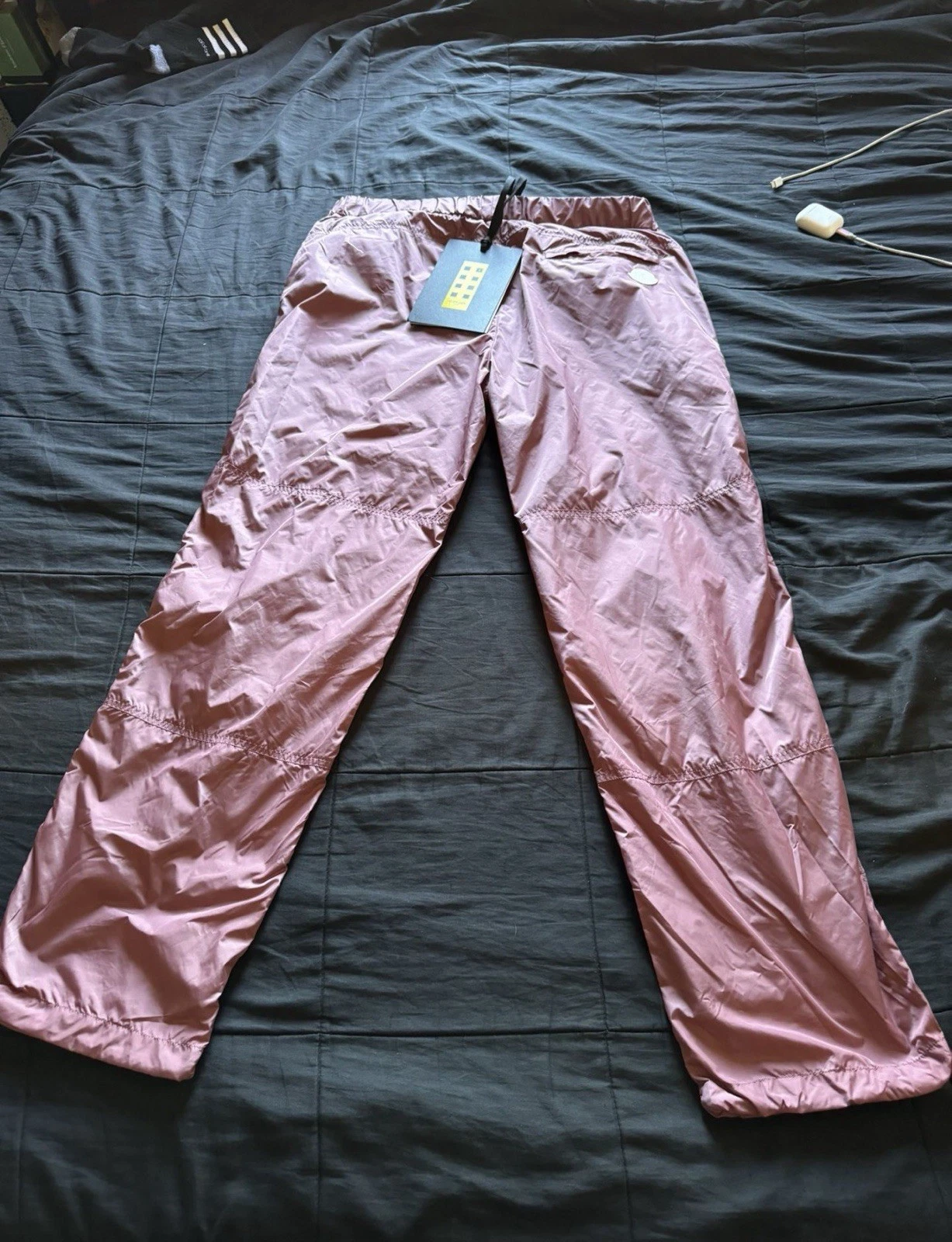 Moncler — Moncler Genius 1952 men’s  Dark Pink track pants with Logo Accent $650+ retail