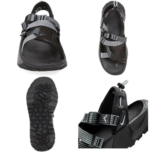 Nike Oneonta DJ6604 001 sandali slide uomo taglia:12 nero puro platino grigio lupo