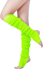 Long Leg Warmer, Women s Men 80s Party Ribbed Knit Dance Sports