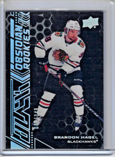 Brandon Hagel 2020-21 UD Black Obsidian Rookies Rookie Card #OR-26 /349. rookie card picture